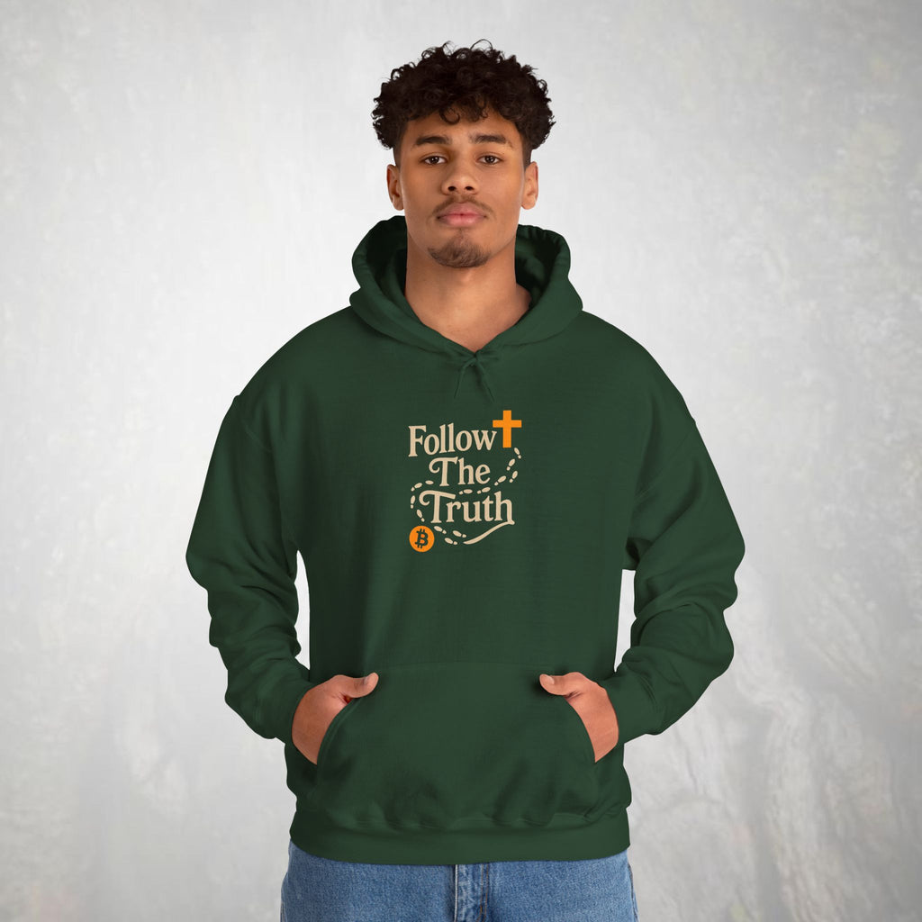 Follow The Truth Bitcoin and Jesus Hoodie | Crypto Faith Design