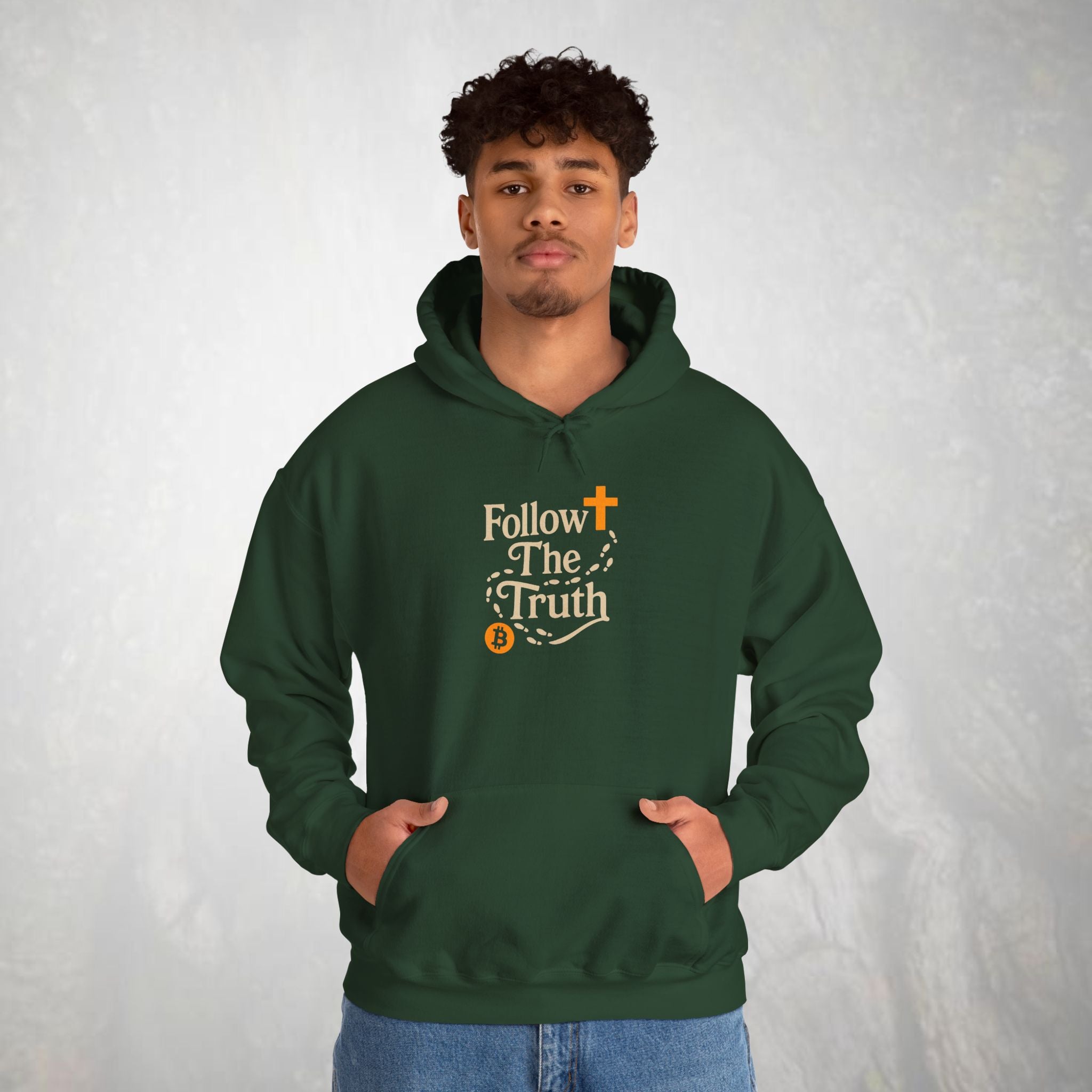 Follow The Truth Bitcoin and Jesus Hoodie | Crypto Faith Design