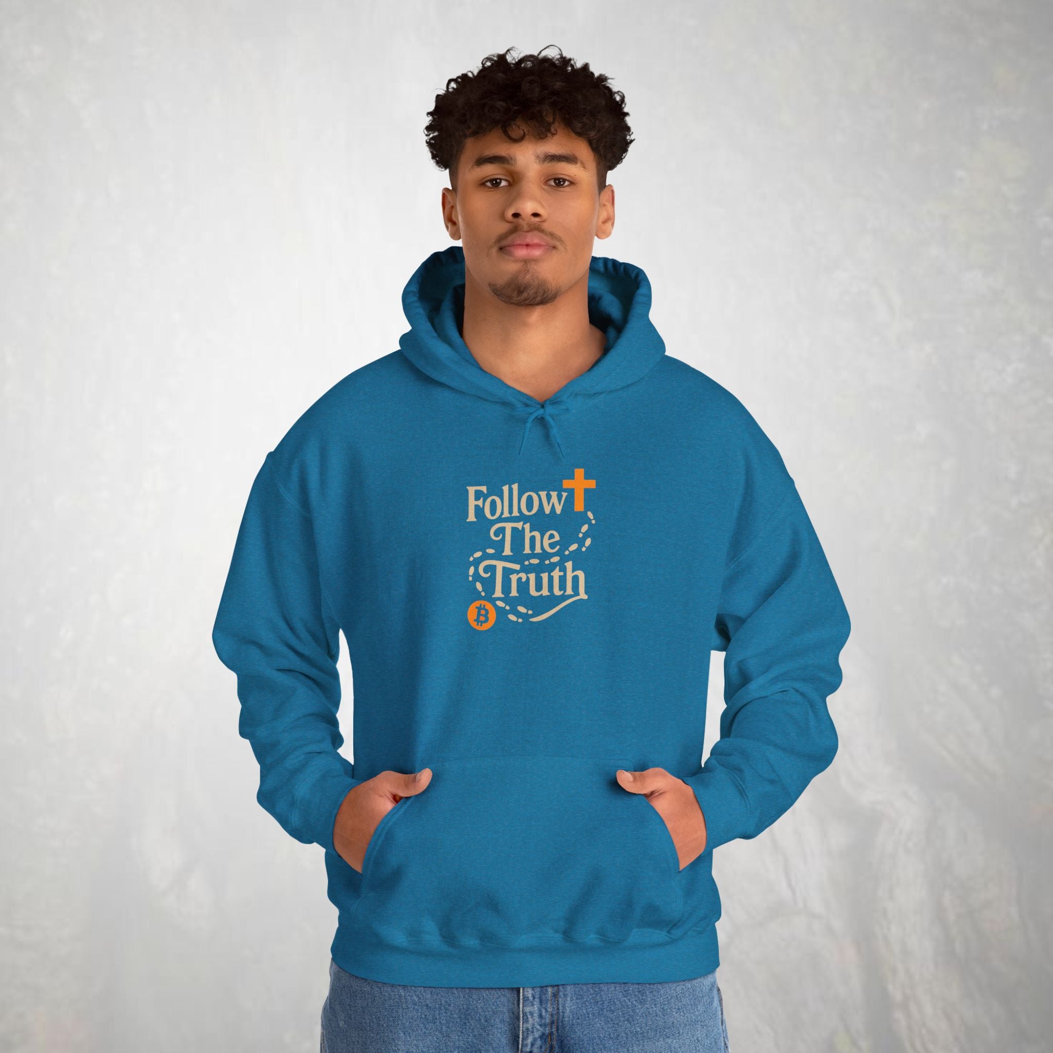 Follow The Truth Bitcoin and Jesus Hoodie | Crypto Faith Design