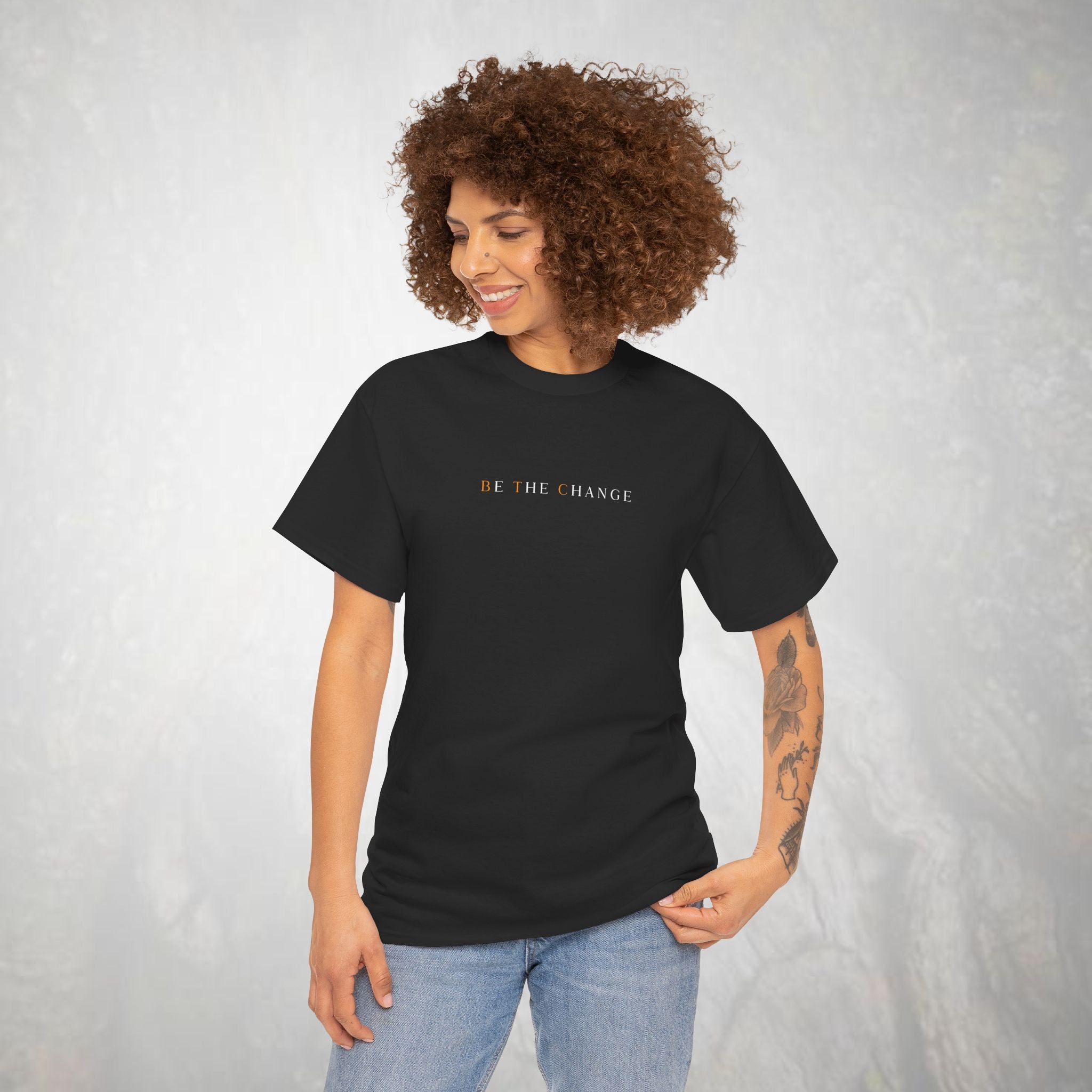 Bitcoin T-shirt | Be The Change (BTC) | Heavy Cotton Tee