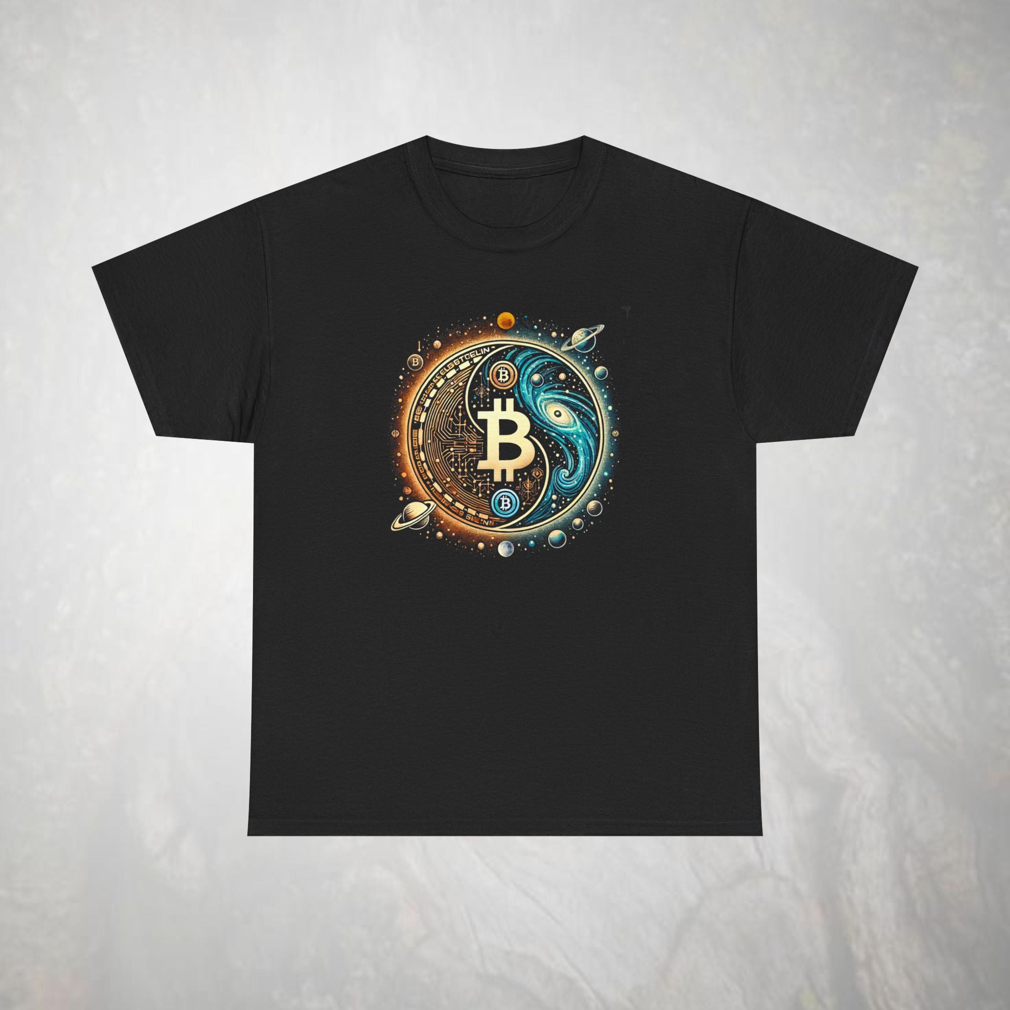 Bitcoin Cosmos Yin-Yang T-shirt | BTC Cotton Tee