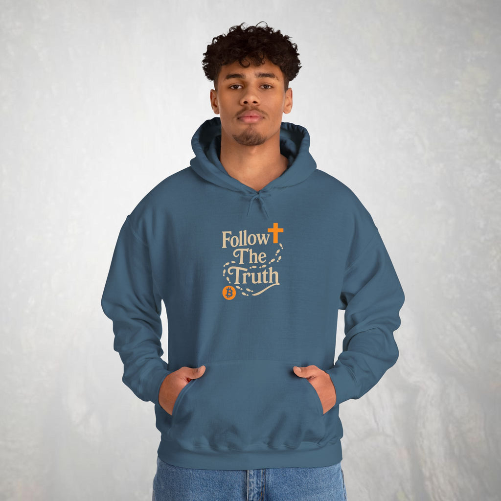 Follow The Truth Bitcoin and Jesus Hoodie | Crypto Faith Design