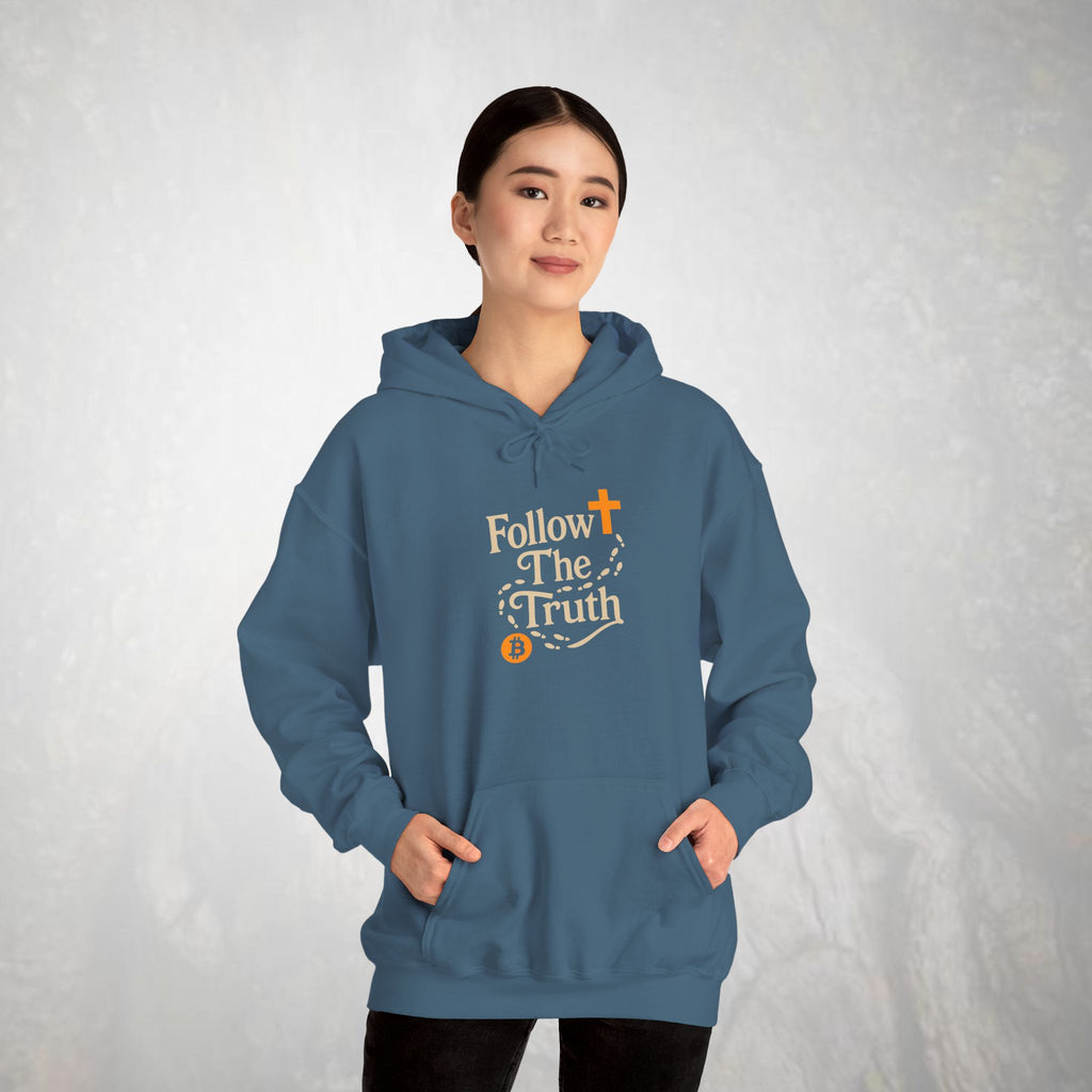 Follow The Truth Bitcoin and Jesus Hoodie | Crypto Faith Design