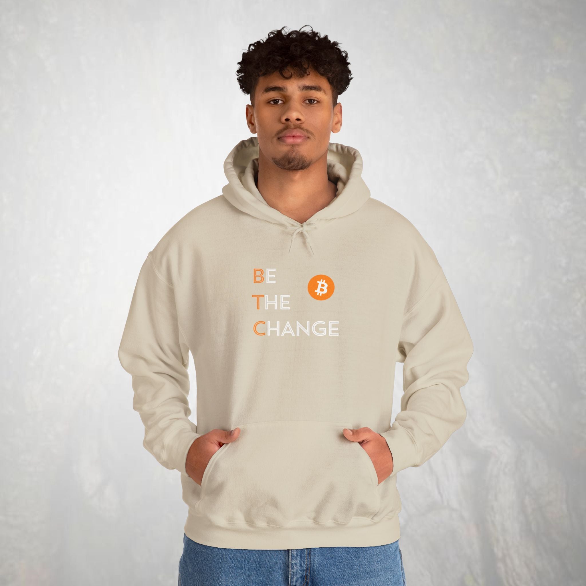 Be The Change Bitcoin Hoodie | BTC Cryptocurrency Sweatshirt