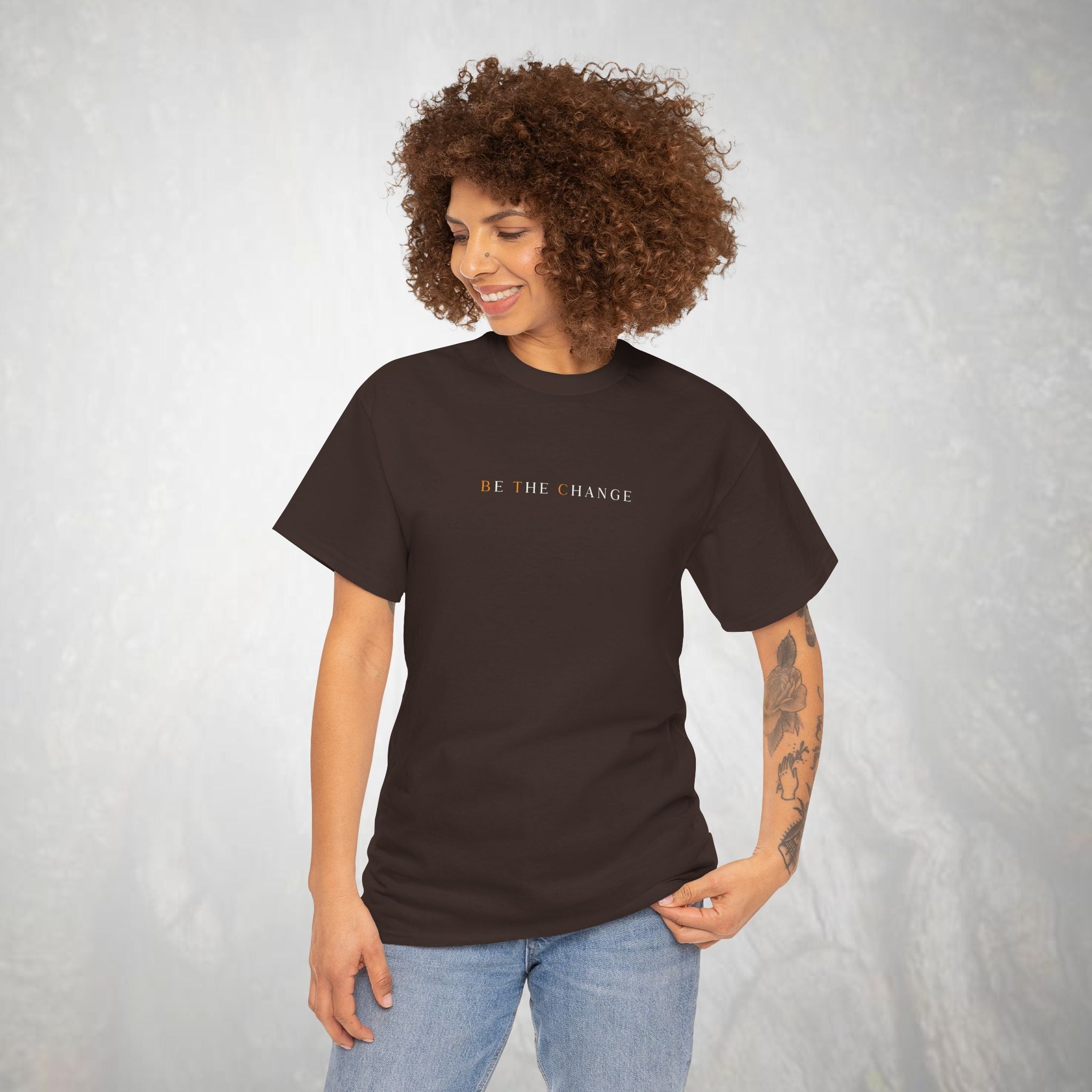 Bitcoin T-shirt | Be The Change (BTC) | Heavy Cotton Tee
