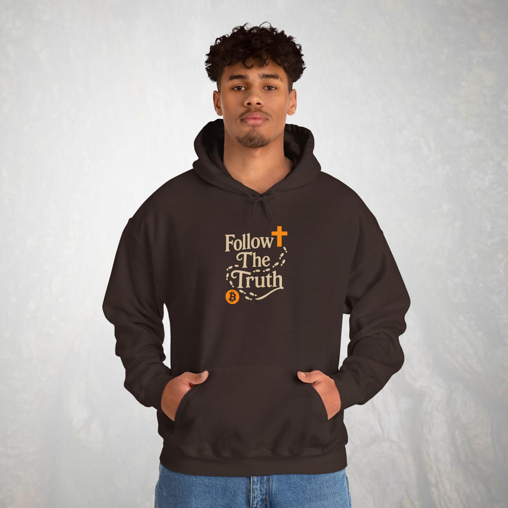 Follow The Truth Bitcoin and Jesus Hoodie | Crypto Faith Design