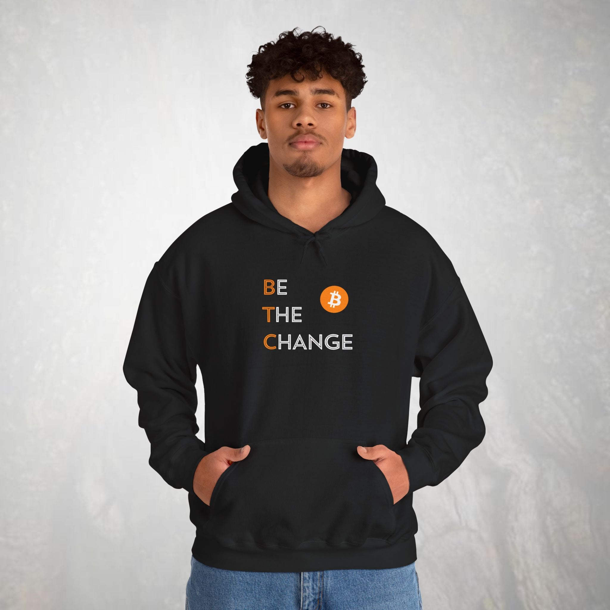 Be The Change Bitcoin Hoodie | BTC Cryptocurrency Sweatshirt