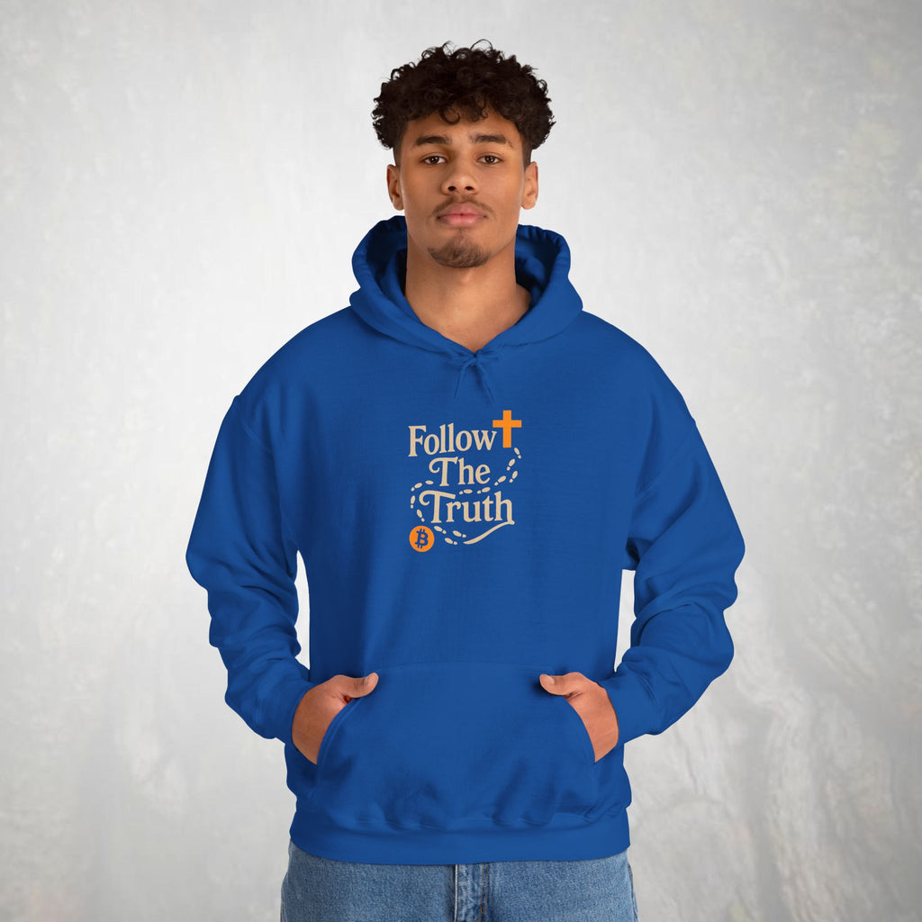 Follow The Truth Bitcoin and Jesus Hoodie | Crypto Faith Design