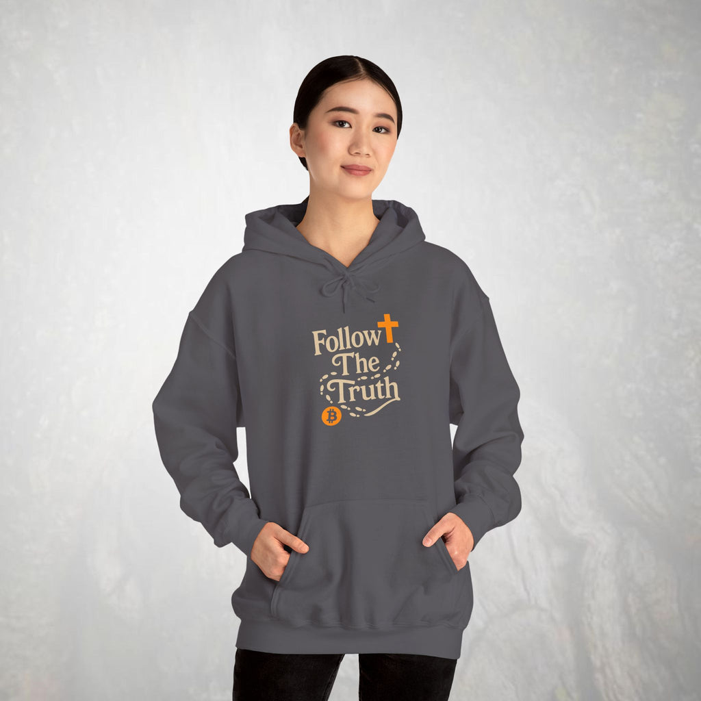 Follow The Truth Bitcoin and Jesus Hoodie | Crypto Faith Design