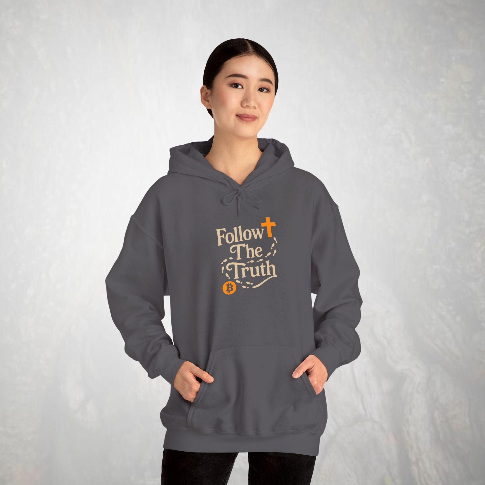 Follow The Truth Bitcoin and Jesus Hoodie | Crypto Faith Design