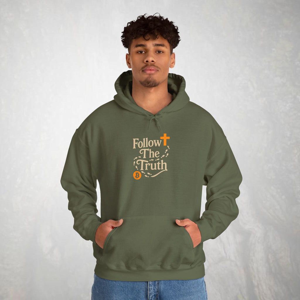 Follow The Truth Bitcoin and Jesus Hoodie | Crypto Faith Design