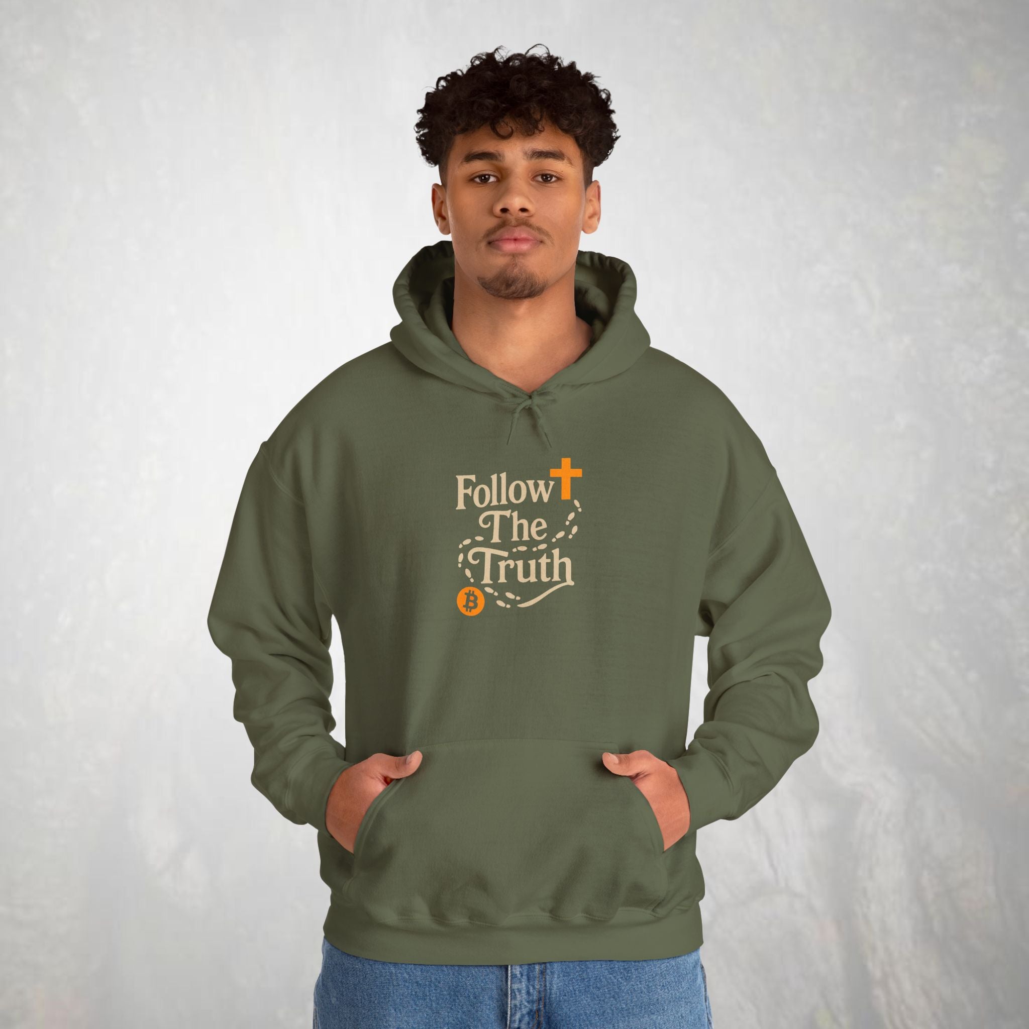 Follow The Truth Bitcoin and Jesus Hoodie | Crypto Faith Design