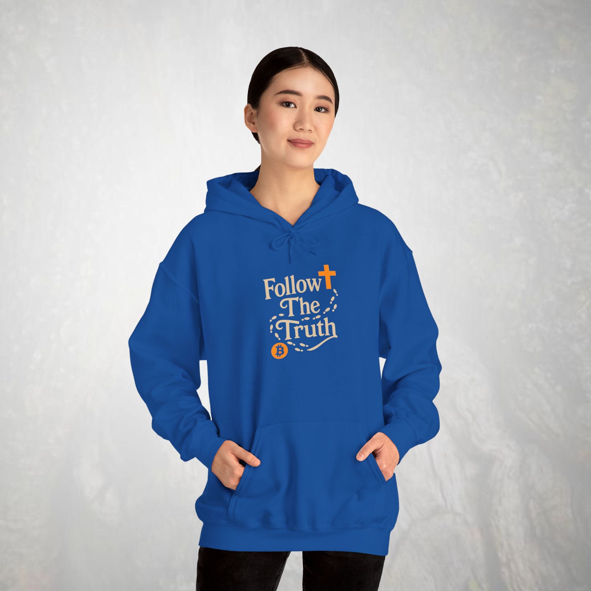 Follow The Truth Bitcoin and Jesus Hoodie | Crypto Faith Design