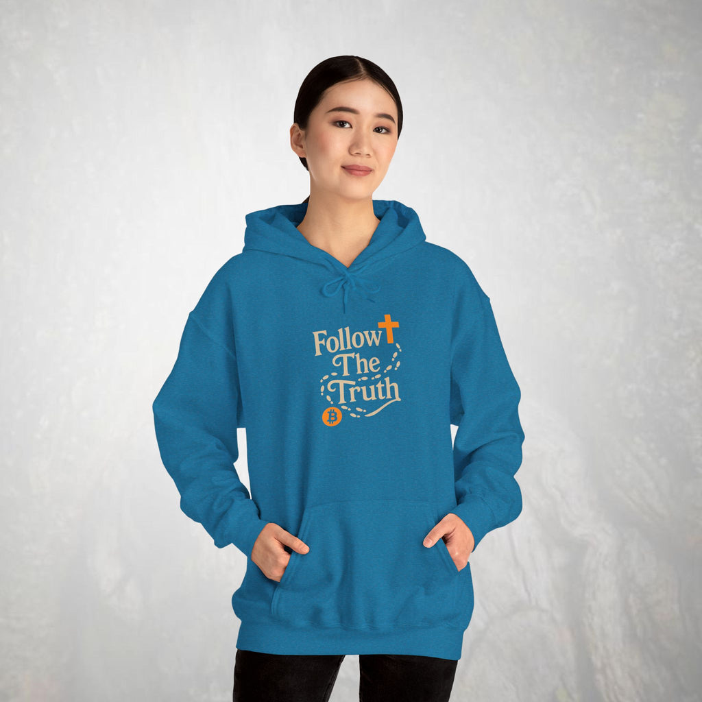 Follow The Truth Bitcoin and Jesus Hoodie | Crypto Faith Design
