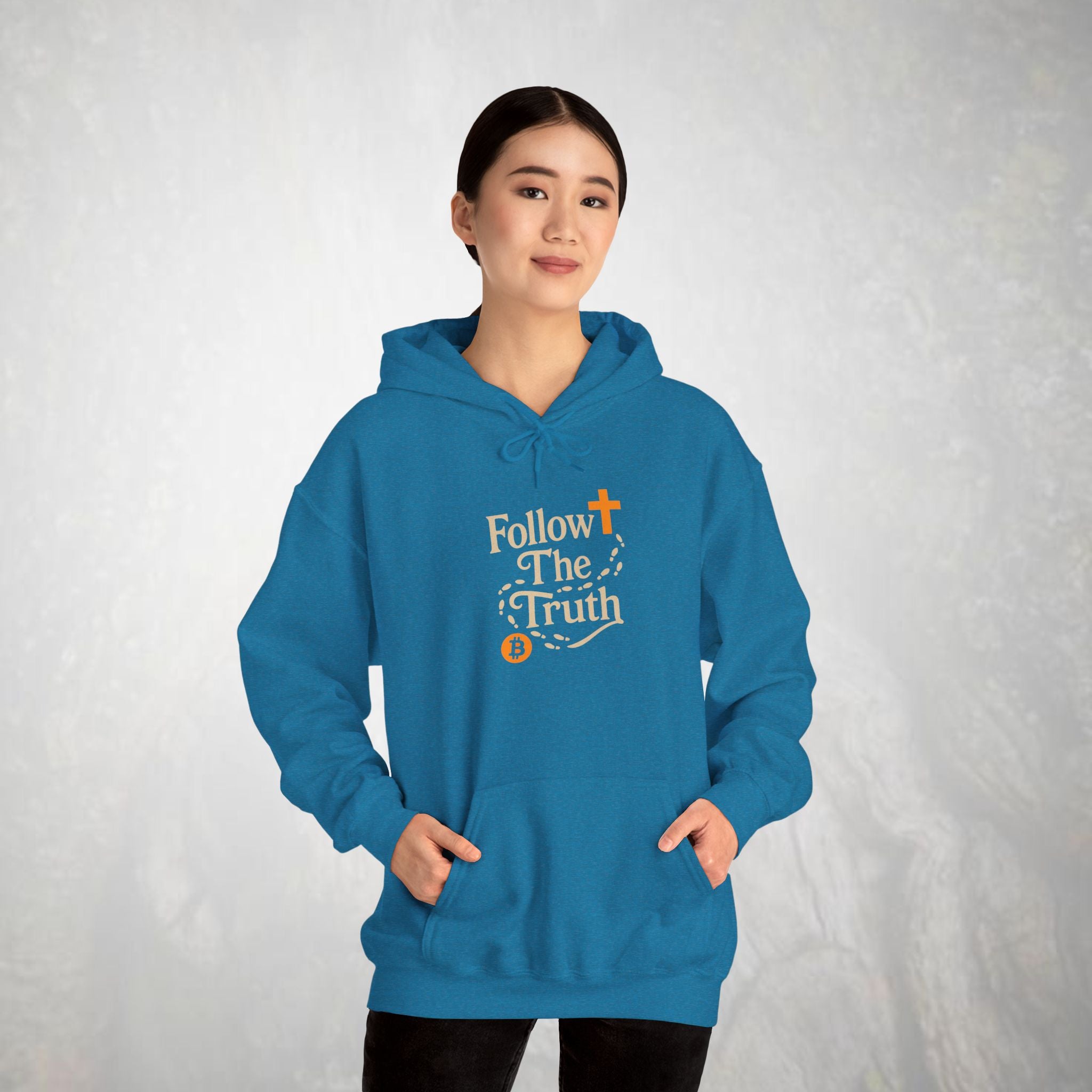 Follow The Truth Bitcoin and Jesus Hoodie | Crypto Faith Design