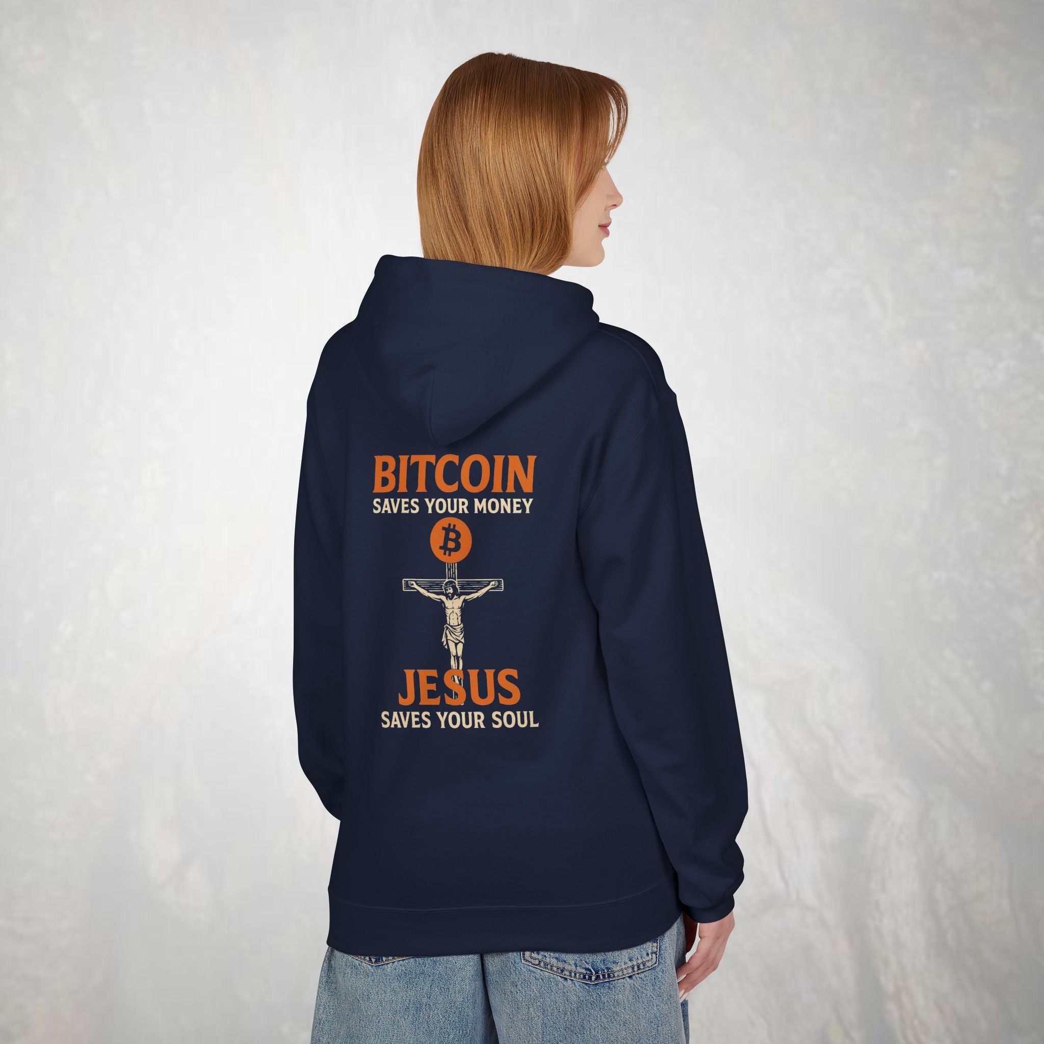 Bitcoin Saves Your Money Jesus Saves Your Soul Hoodie
