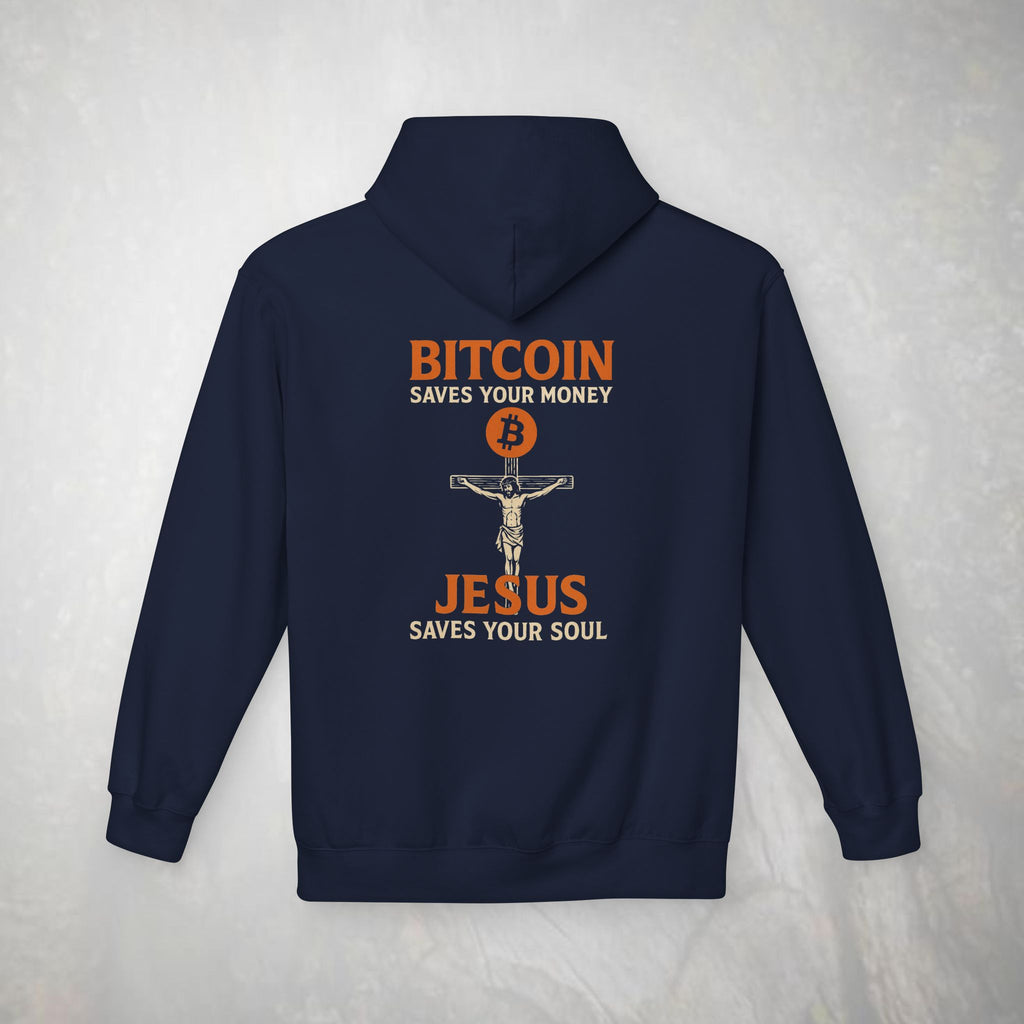 Bitcoin Saves Your Money Jesus Saves Your Soul Hoodie