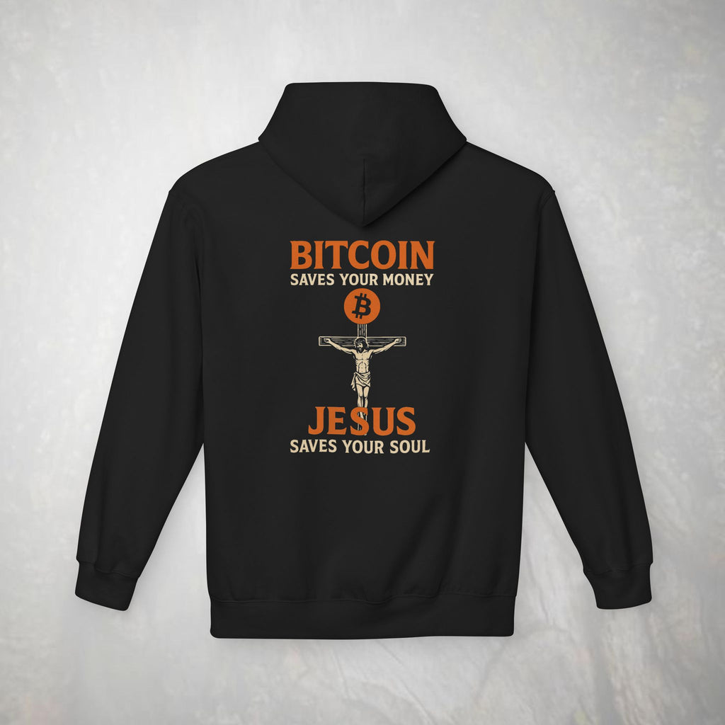 Bitcoin Saves Your Money Jesus Saves Your Soul Hoodie