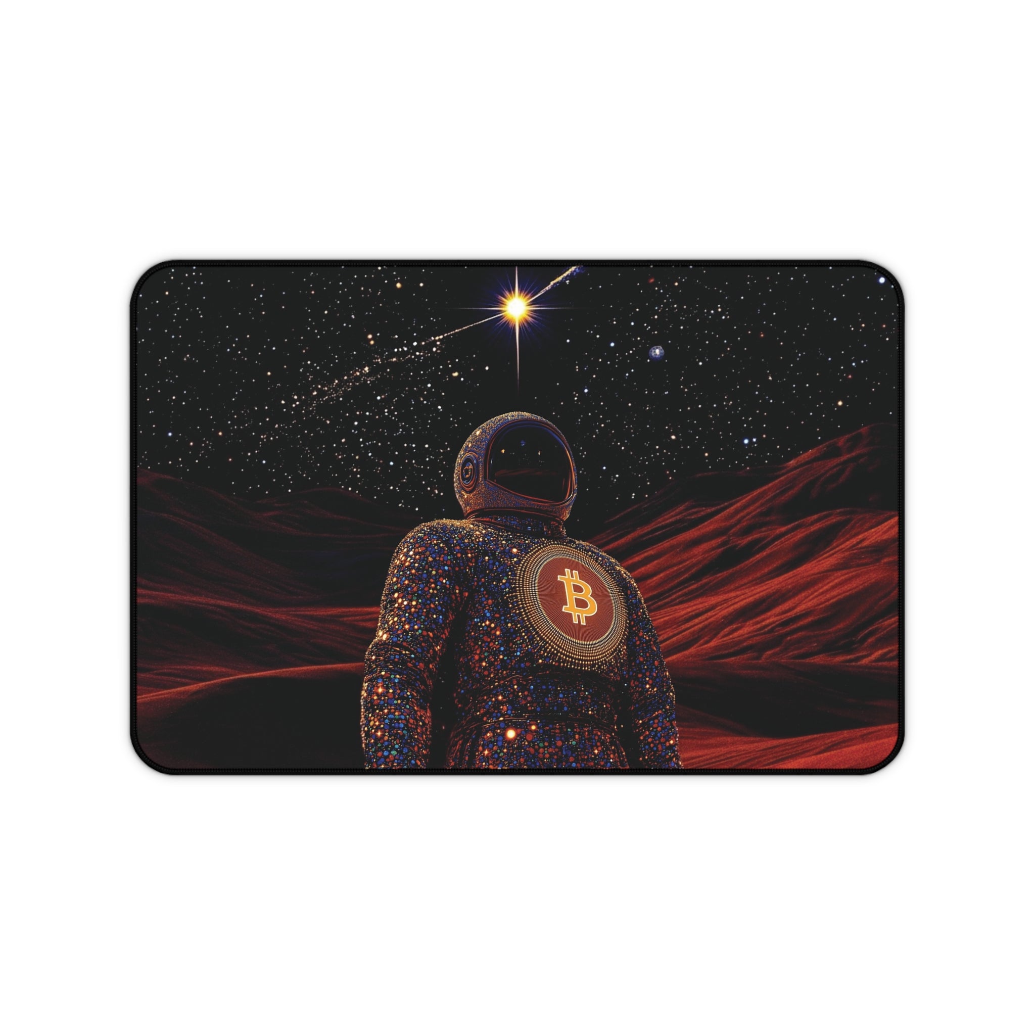 Bitcoin Astronaut Desk Mat | Space Crypto Deskmat