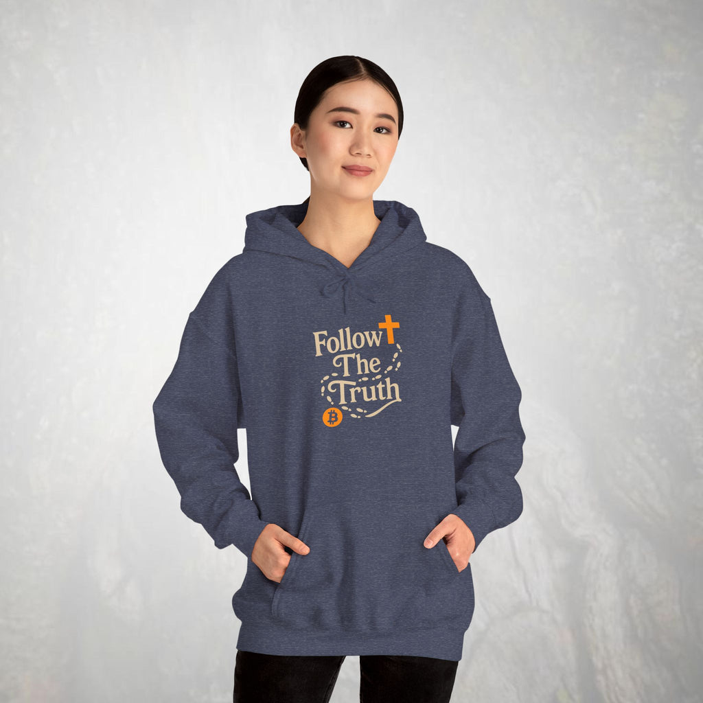 Follow The Truth Bitcoin and Jesus Hoodie | Crypto Faith Design