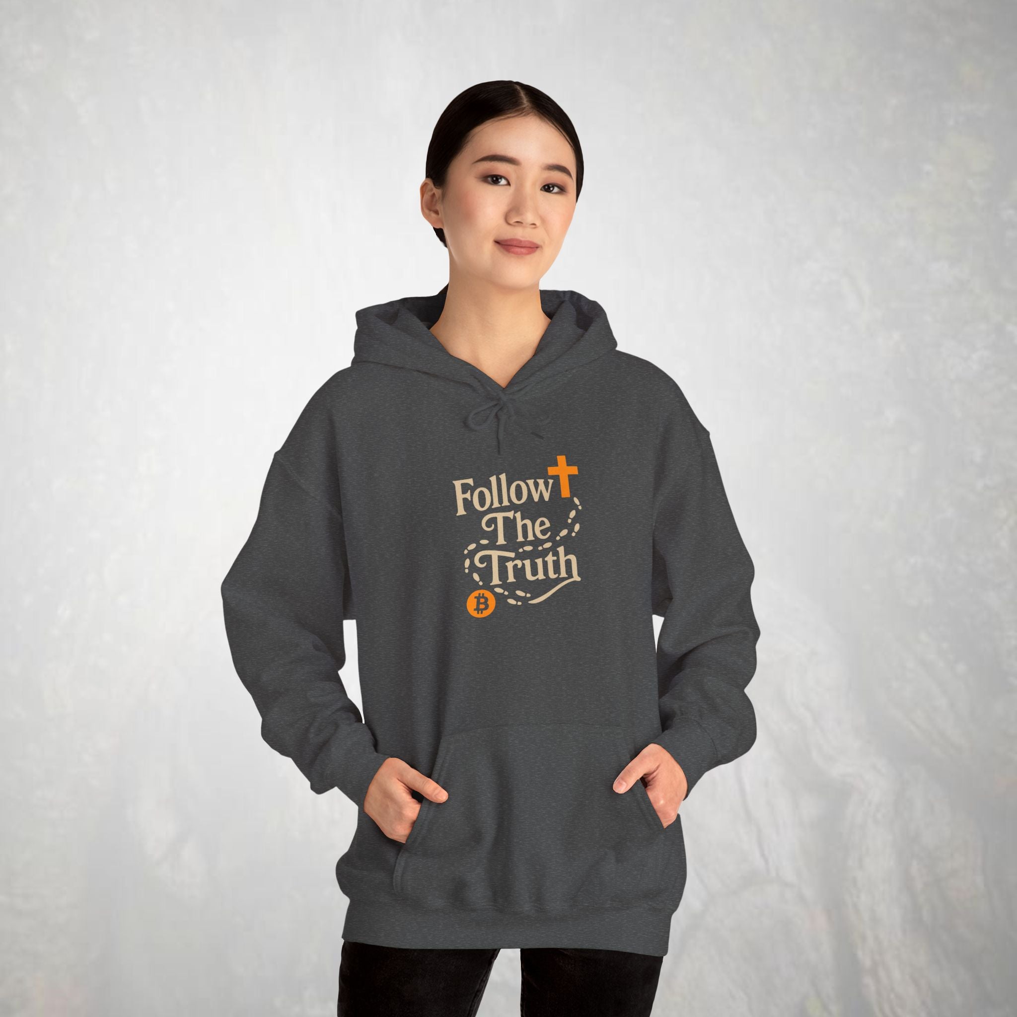 Follow The Truth Bitcoin and Jesus Hoodie | Crypto Faith Design