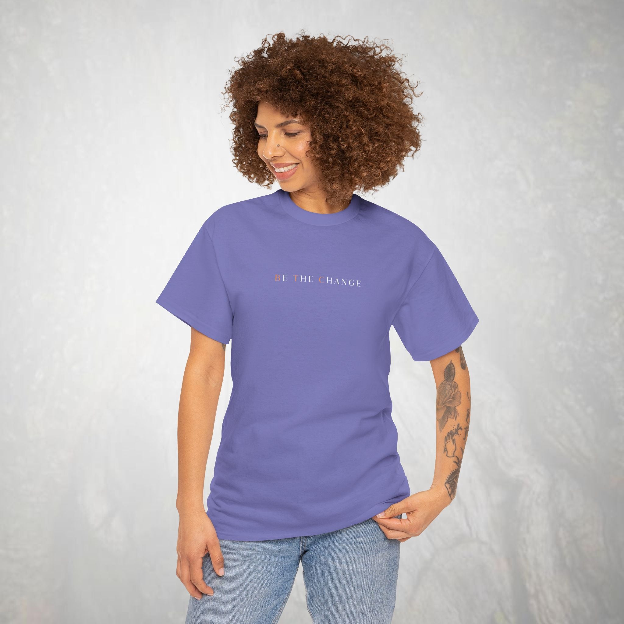 Bitcoin T-shirt | Be The Change (BTC) | Heavy Cotton Tee