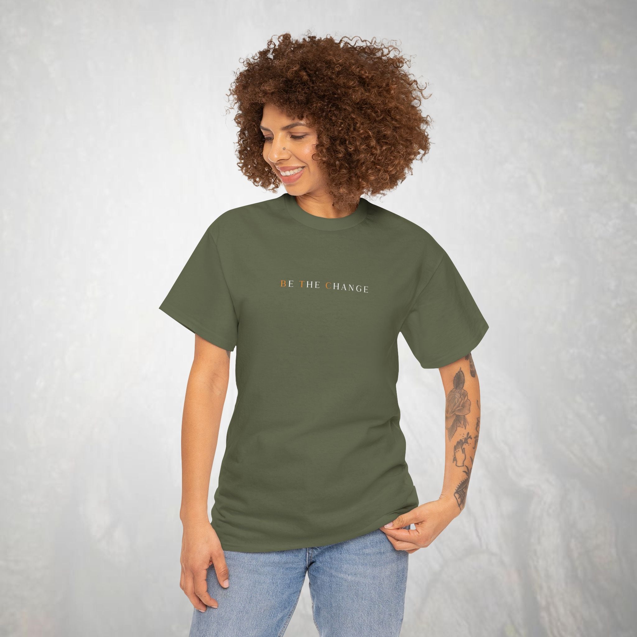 Bitcoin T-shirt | Be The Change (BTC) | Heavy Cotton Tee