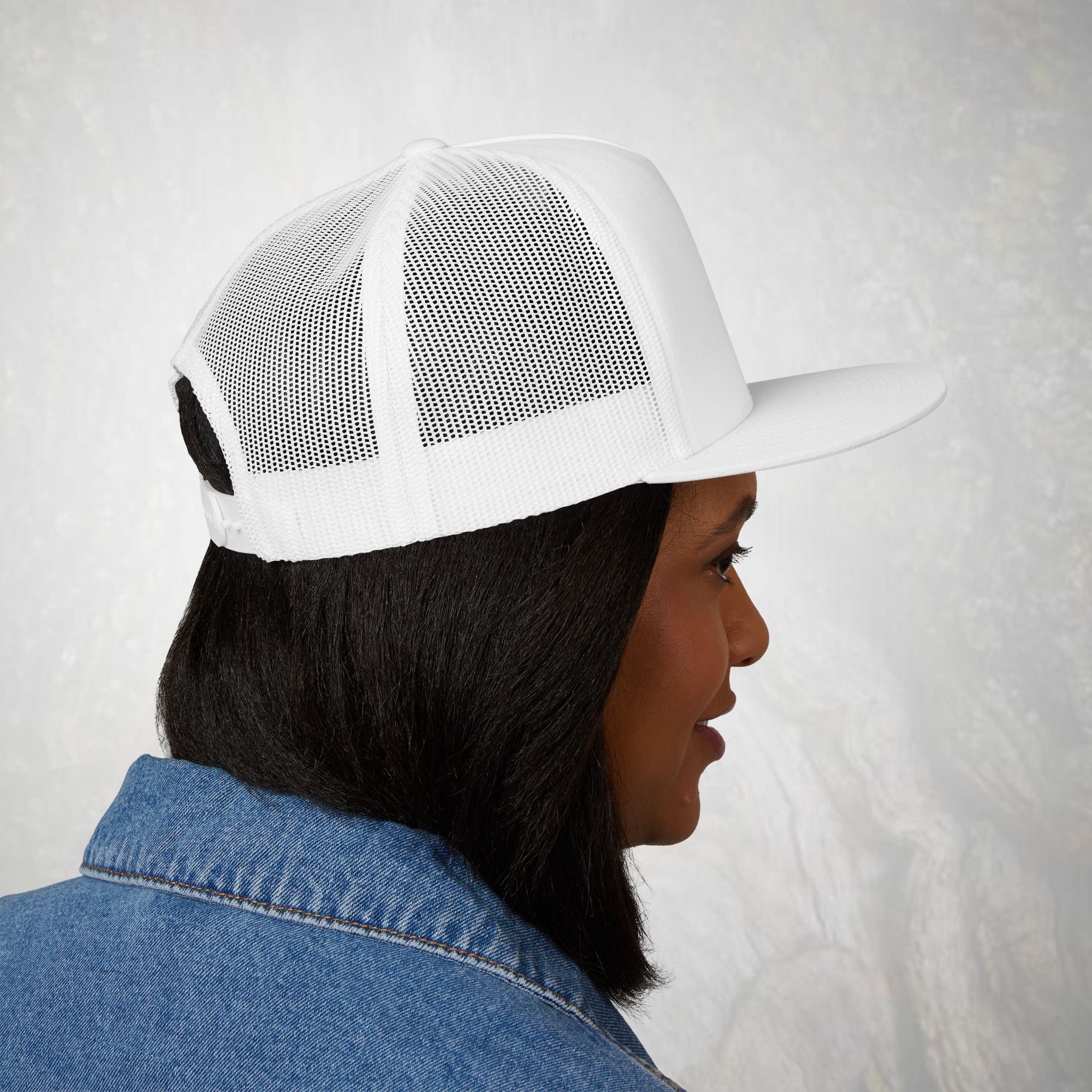 Embroidered Black Bitcoin Logo Trucker Cap