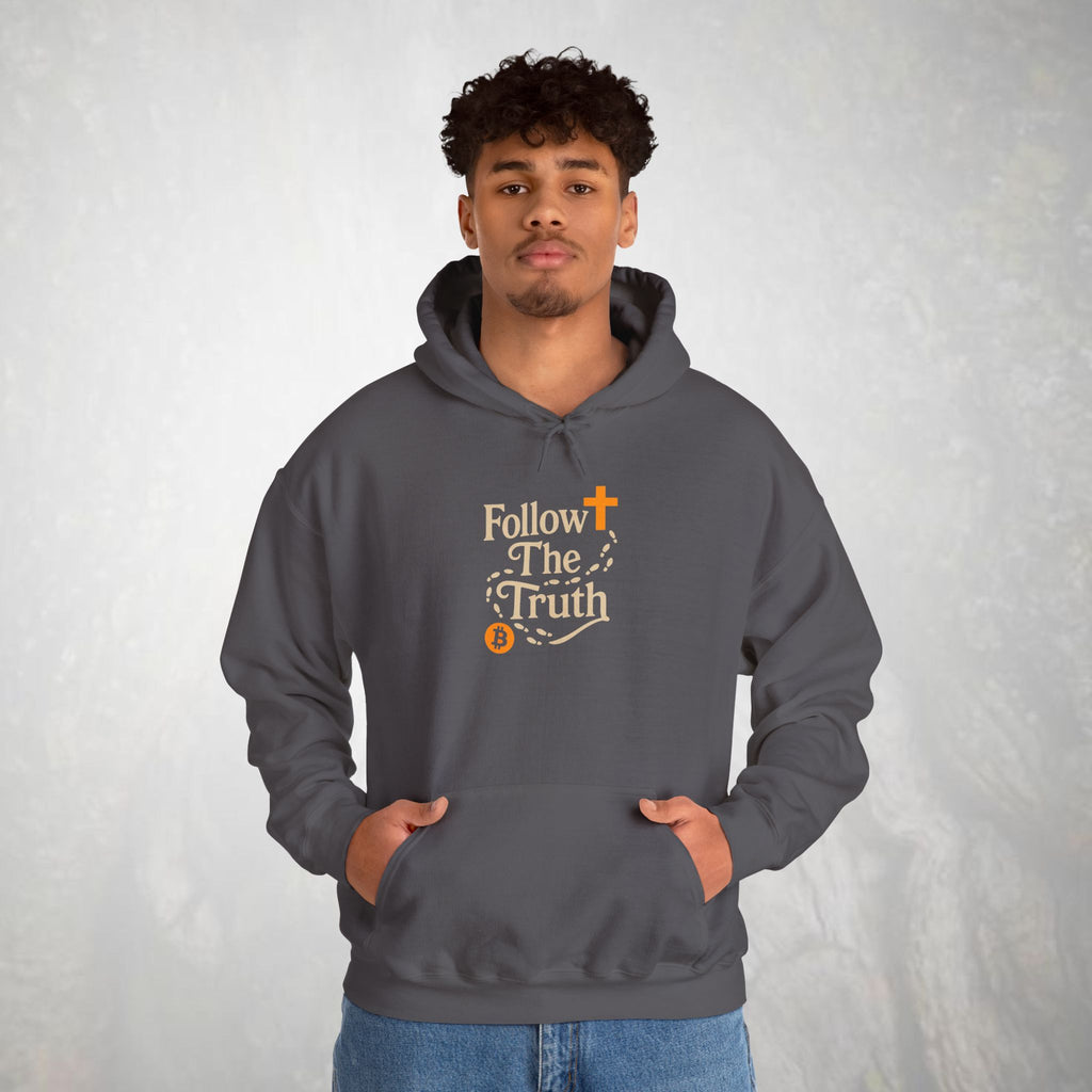Follow The Truth Bitcoin and Jesus Hoodie | Crypto Faith Design