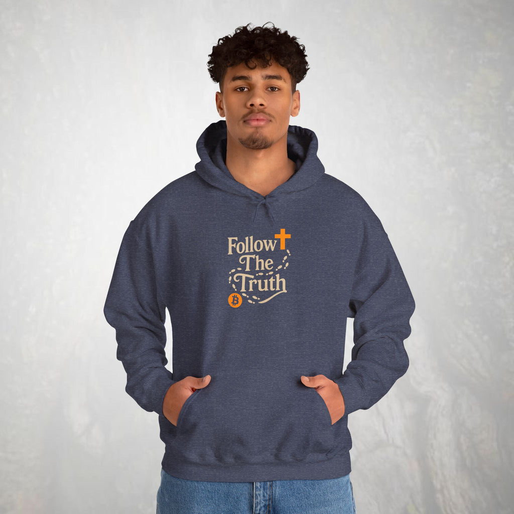 Follow The Truth Bitcoin and Jesus Hoodie | Crypto Faith Design