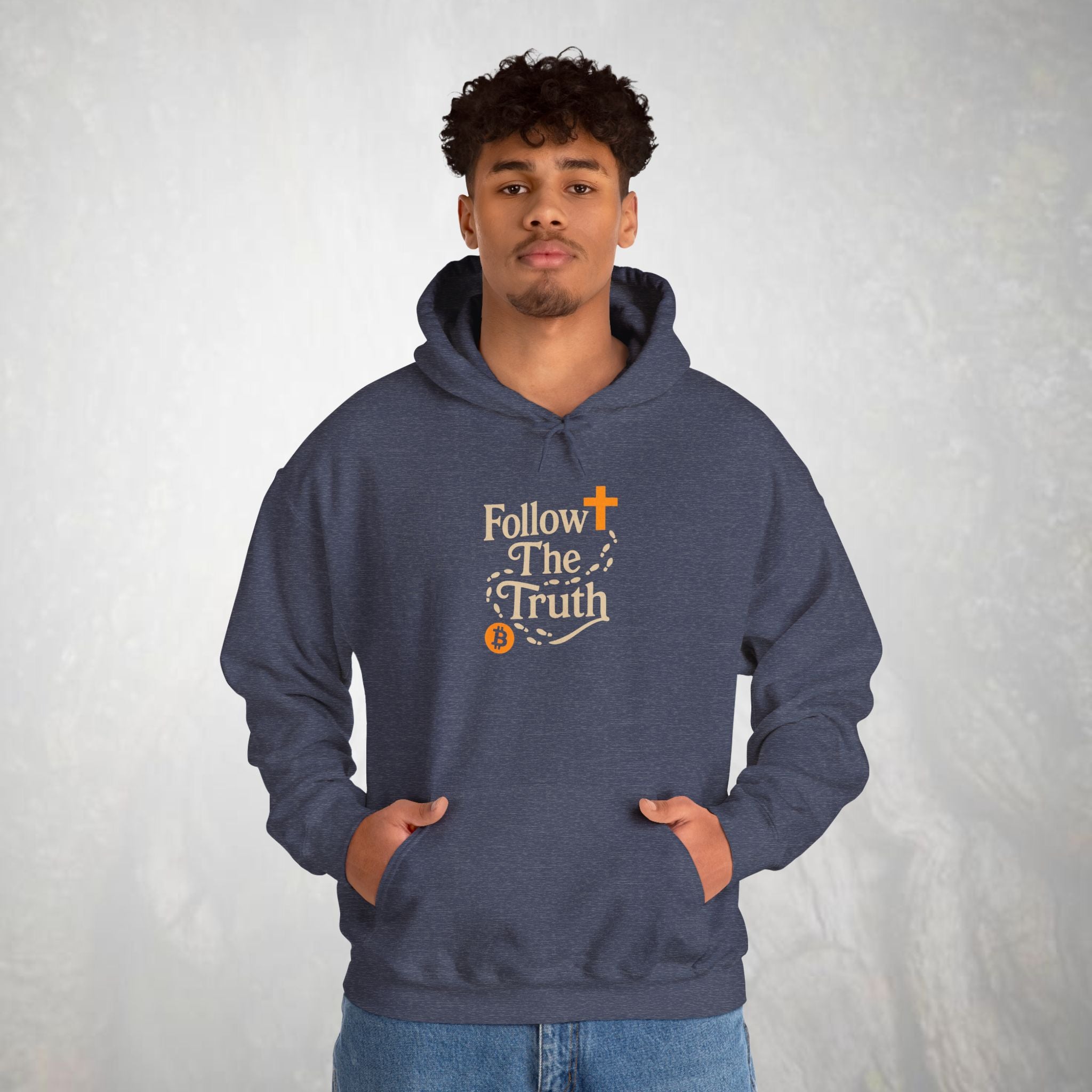 Follow The Truth Bitcoin and Jesus Hoodie | Crypto Faith Design