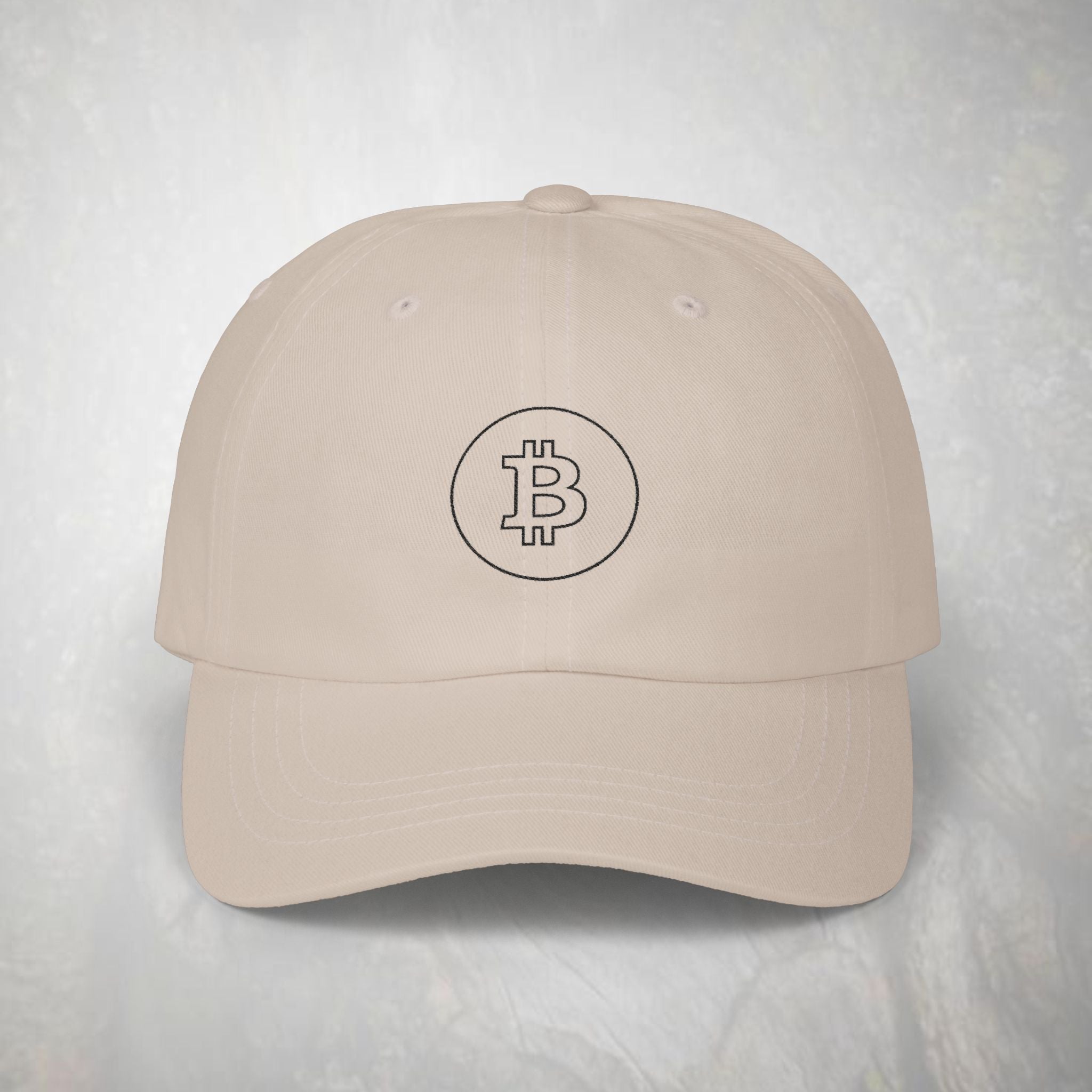 Embroidered Black Bitcoin Logo Dad Hat | Bitcoin Cap
