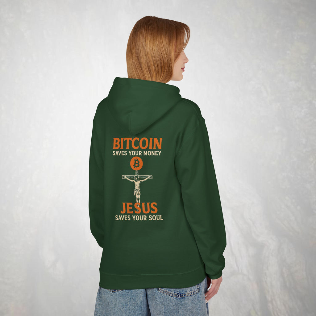Bitcoin Saves Your Money Jesus Saves Your Soul Hoodie