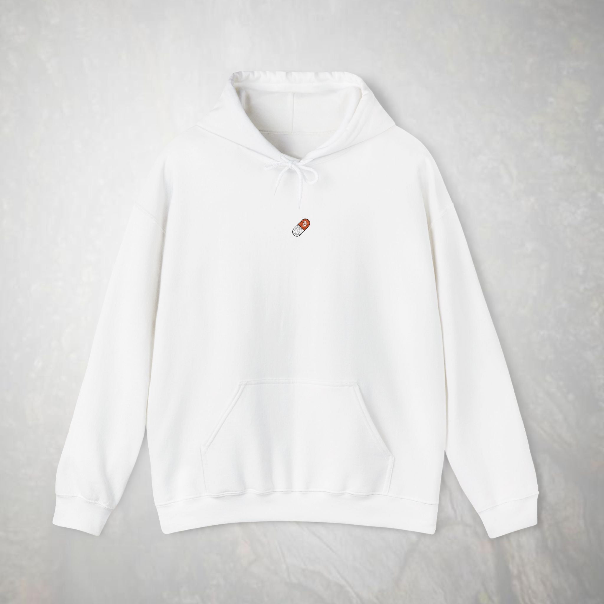 Embroidered Orange Pill Bitcoin Hoodie