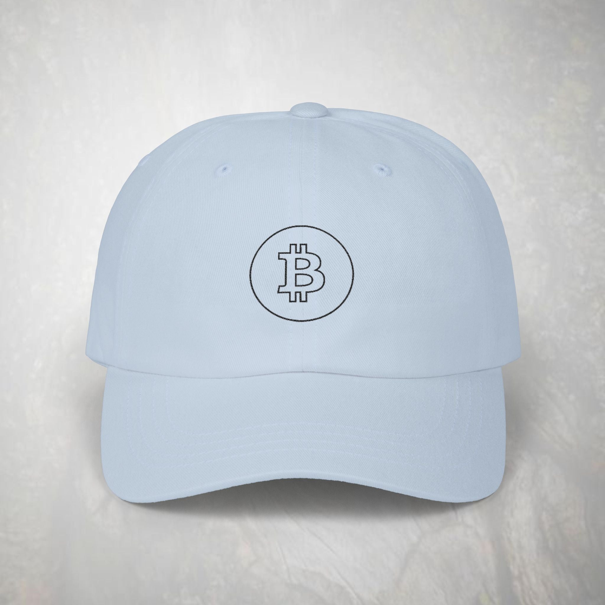 Embroidered Black Bitcoin Logo Dad Hat | Bitcoin Cap
