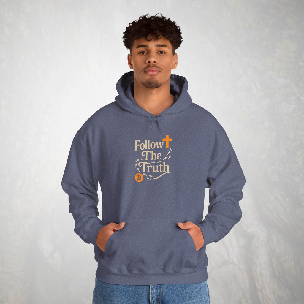 Follow The Truth Bitcoin and Jesus Hoodie | Crypto Faith Design