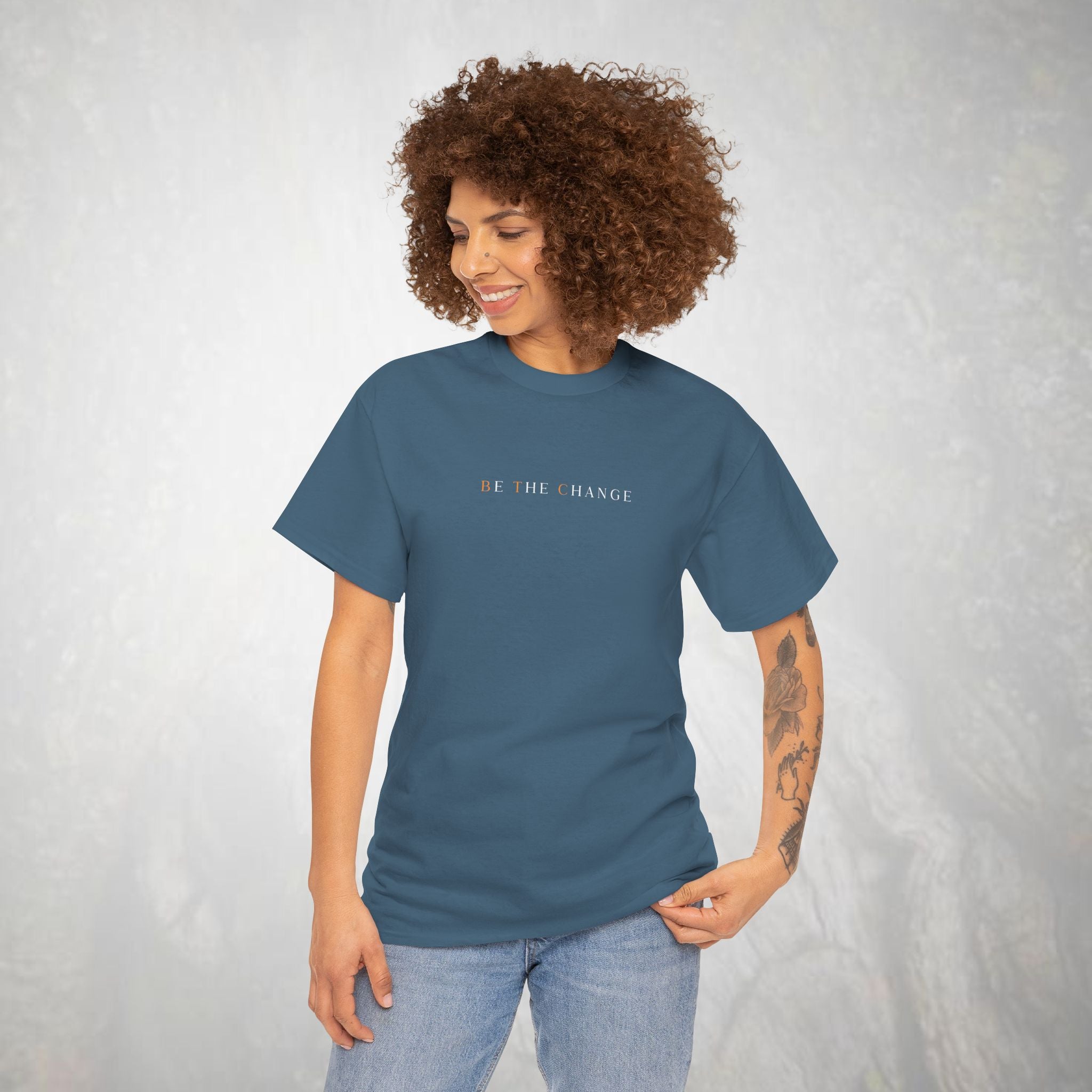 Bitcoin T-shirt | Be The Change (BTC) | Heavy Cotton Tee
