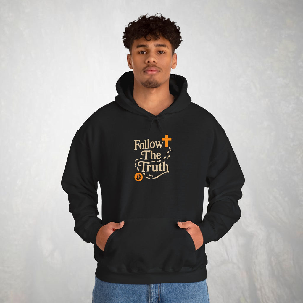 Follow The Truth Bitcoin and Jesus Hoodie | Crypto Faith Design