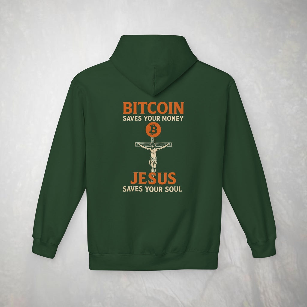Bitcoin Saves Your Money Jesus Saves Your Soul Hoodie