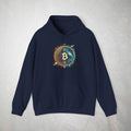 Bitcoin & Cosmos Yin-Yang Hoodie | Crypto Galaxy Symbolic Design